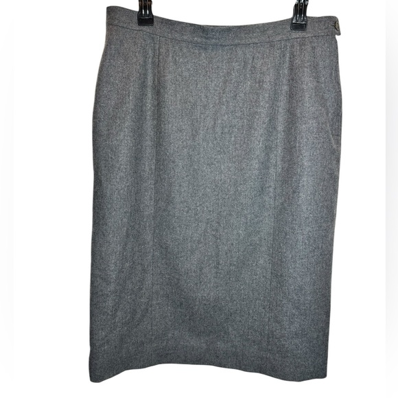 Vintage Pendleton Gray 100% Pure Virgin Wool Skirt Size 16 - Picture 2 of 4